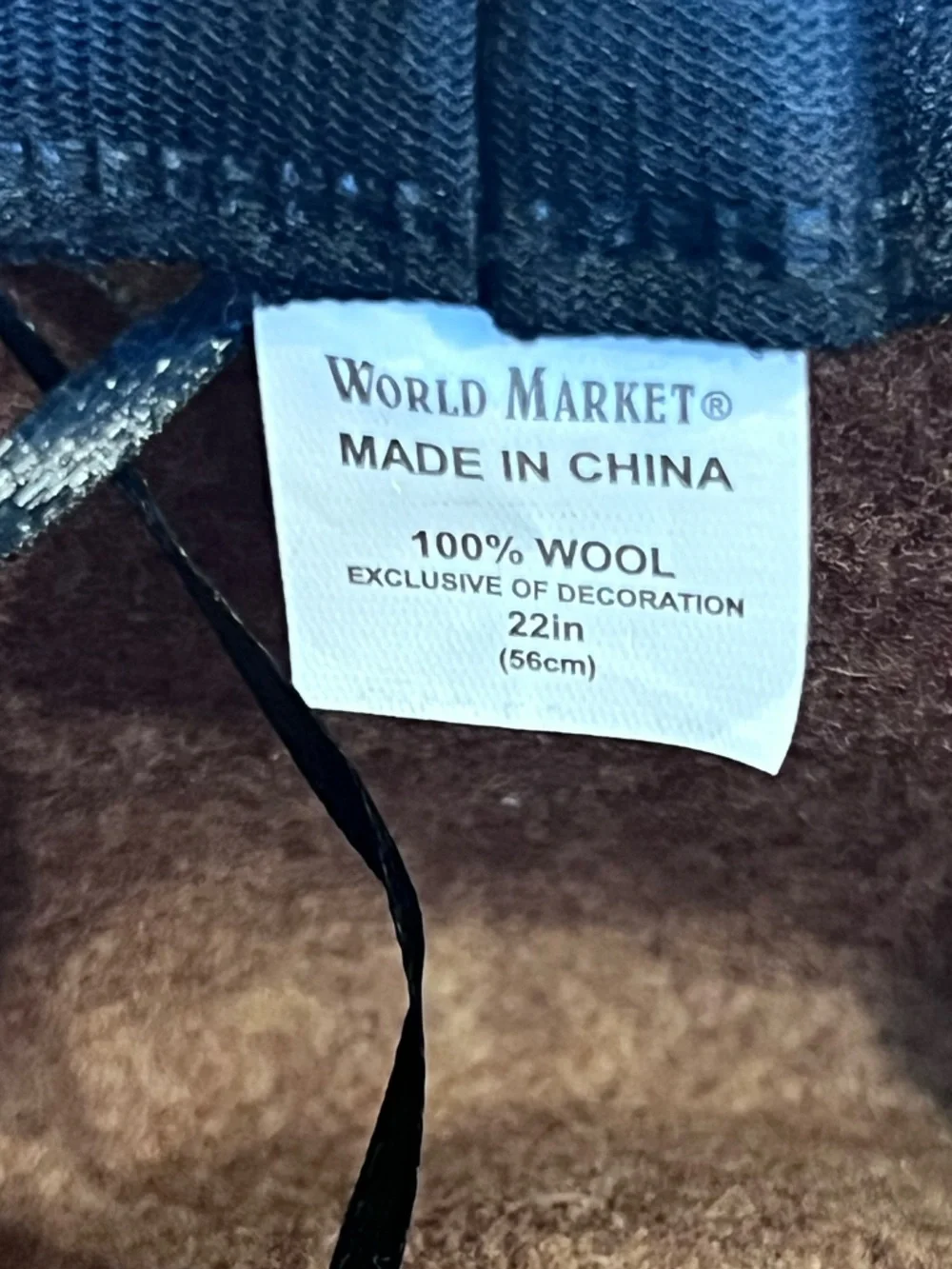 Classic Brown Wide-Brim Wool Felt Fedora Hat Band Buckle Detail One Size